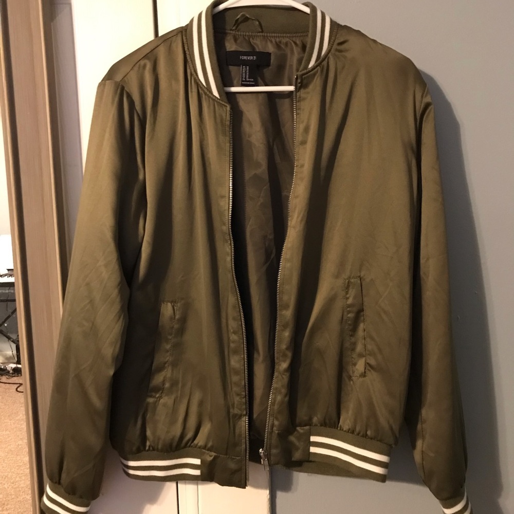 Forever 21 Green Bomber Jacket